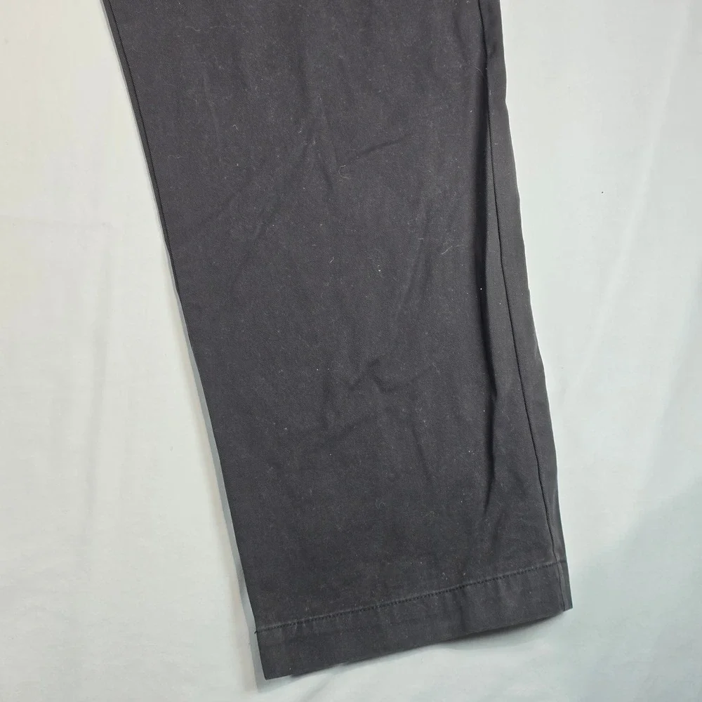 Chaps True American Chino Mens 34x30 Black 100% Cotton Straight Leg Pants A0286